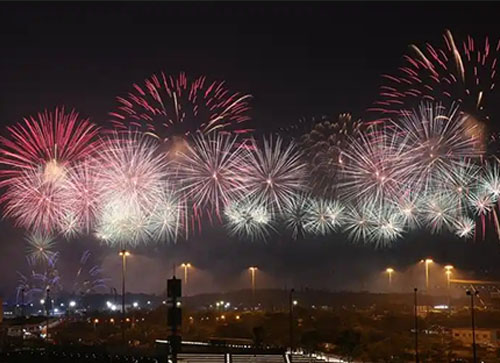 蓬溪县焰火晚会